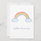 Kleurrijke Waterverf Rainbow Baptism of Christenin Kaart (Achterkant)