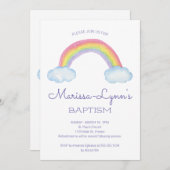 Kleurrijke Waterverf Rainbow Baptism of Christenin Kaart (Voorkant / Achterkant)
