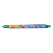 Kleurrijke Waterverf Rainbow Batik Tie Dye Patroon Zwarte Inkt Pen (Voorkant)