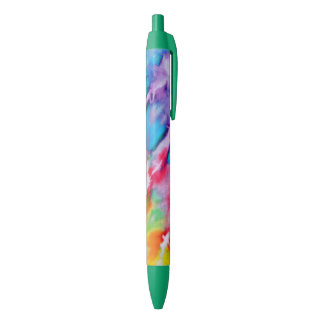 Kleurrijke Waterverf Rainbow Batik Tie Dye Patroon Zwarte Inkt Pen