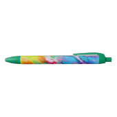 Kleurrijke Waterverf Rainbow Batik Tie Dye Patroon Zwarte Inkt Pen (Bovenkant)