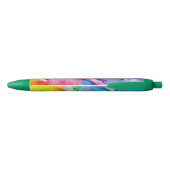 Kleurrijke Waterverf Rainbow Batik Tie Dye Patroon Zwarte Inkt Pen (Achterkant)