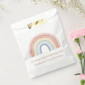 Kleurrijke Waterverf Rainbow Birthday Bedankzakje (Gezegeld)