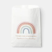 Kleurrijke Waterverf Rainbow Birthday Bedankzakje (Voorkant)
