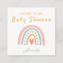 Kleurrijke Waterverf Rainbow Illustratief Baby Sho