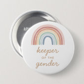 Kleurrijke Waterverf Rainbow Keeper van het geslac Ronde Button 7,6 Cm (Voorkant /achterkant)