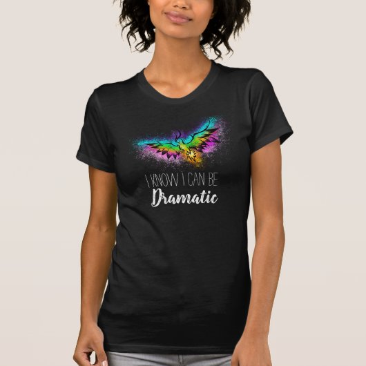 Kleurrijke Waterverf Rainbow Phoenix Bird T-shirt (Voorkant)