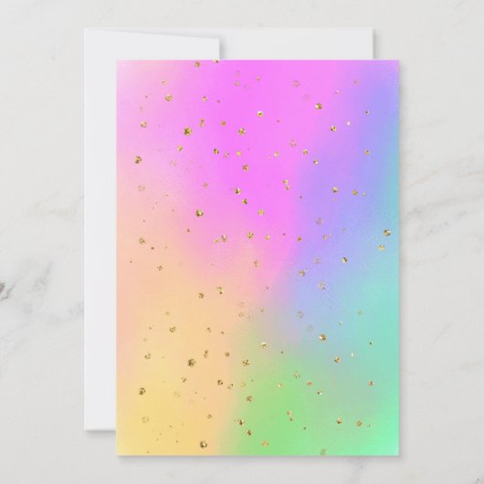 Kleurrijke Waterverf Rainbow verjaardag Kaart (Achterkant)