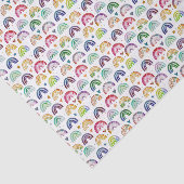 Kleurrijke Waterverf Rainbows harten en sterpatroo Tissuepapier (Detail)