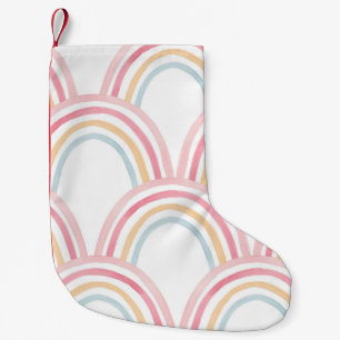 Kleurrijke Waterverf regenboog naadloze illustrati Kleine Kerstsok