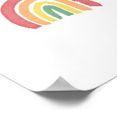 Kleurrijke waterverf regenboog poster (Hoek)