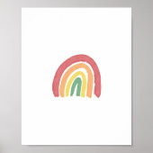 Kleurrijke waterverf regenboog poster (Voorkant)