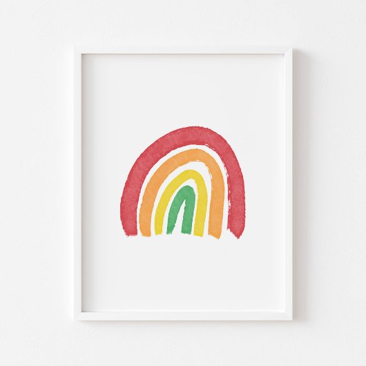 Kleurrijke waterverf regenboog poster
