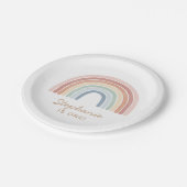 Kleurrijke Waterverf regenboogdag Papieren Bordje (Gekanteld)