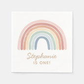 Kleurrijke Waterverf regenboogdag Servet (Voorkant)