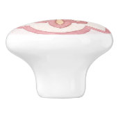 Kleurrijke waterverf Retrobloemen voor keukenroze Keramische Knop (Zijkant)