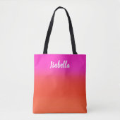 Kleurrijke Waterverf Rood roze monogram Tote Bag (Voorkant)