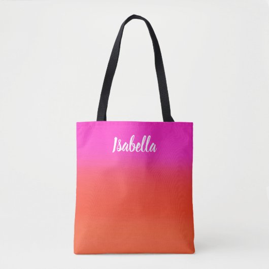 Kleurrijke Waterverf Rood roze monogram Tote Bag (Voorkant)