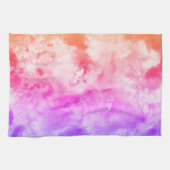 Kleurrijke Waterverf Roze Splotten Abstracte Kunst Theedoek (Horizontaal)