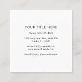 Kleurrijke Waterverf Rozen en Gold Modern Vierkante Visitekaartje (Achterkant)