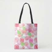 Kleurrijke Waterverf Rozen Tote Bag (Voorkant)