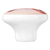 Kleurrijke waterverf schilderij zeester rood blauw keramische knop (Zijkant)