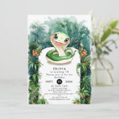 Kleurrijke Waterverf Snake Verjaardag Kaart (Staand voorkant)