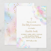 kleurrijke waterverf splash | Eerste communistisch Kaart (Voorkant / Achterkant)