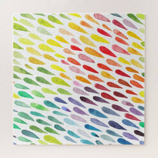 Kleurrijke Waterverf Splash Set Legpuzzel (Horizontaal)
