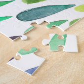 Kleurrijke Waterverf Splash Set Legpuzzel (Zijkant)