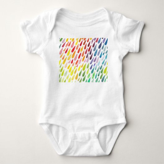 Kleurrijke Waterverf Splash Set Romper (Voorkant)