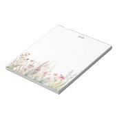  Kleurrijke Waterverf Spring Blooms Floral Notitieblok (Linkerzijde)