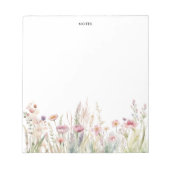  Kleurrijke Waterverf Spring Blooms Floral Notitieblok (Voorkant)