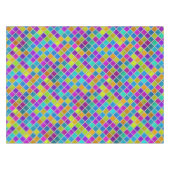 Kleurrijke Waterverf Squares Tafelkleed (Voorkant (Horizontaal))