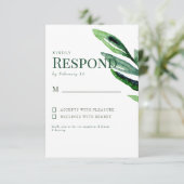 Kleurrijke Waterverf Steel Bruiloft RSVP (Staand voorkant)