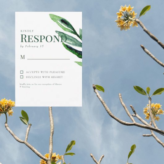 Kleurrijke Waterverf Steel Bruiloft RSVP