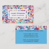 Kleurrijke waterverf stippen aangepaste visitekaar visitekaartje (Voorkant / Achterkant)