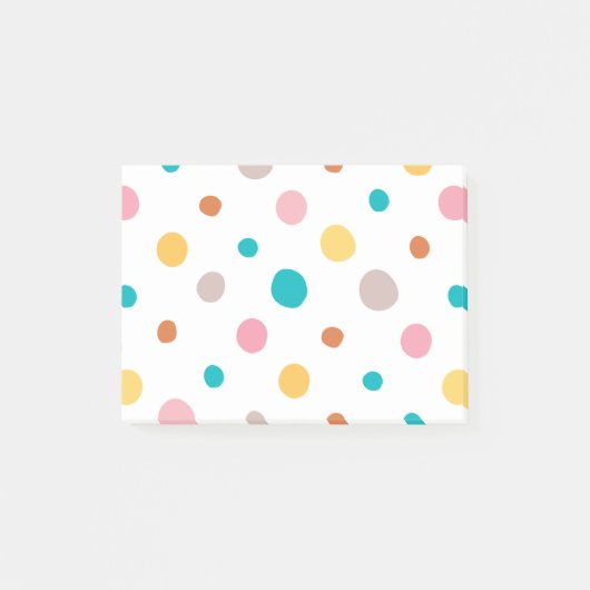 Kleurrijke waterverf stippen post-it® notes (Voorkant)