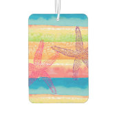 Kleurrijke Waterverf Strepen Zeester Gepersonalise Luchtverfrisser (Achterkant)