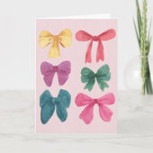 Kleurrijke Waterverf Strikken Wenskaart – Blanco Kaart (Voorkant)