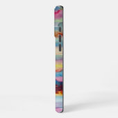 Kleurrijke Waterverf Stripe Brush Strokes iPhone Hoesje (Linkerkant)