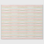 Kleurrijke Waterverf Stripes Cadeaupapier (Vlak)