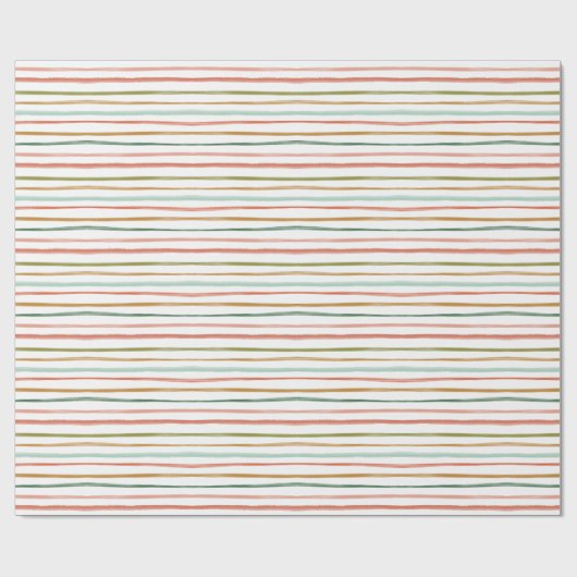 Kleurrijke Waterverf Stripes Cadeaupapier (Vlak)