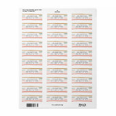 Kleurrijke Waterverf Stripes Return-adreslabels Etiket (Full Sheet)