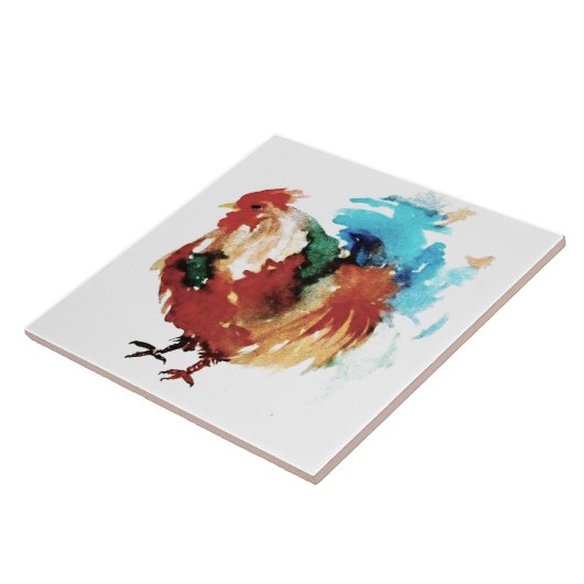 Kleurrijke Waterverf Tegeltje (Zijkant)