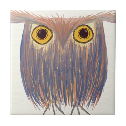 Kleurrijke Waterverf Tegeltje (Voorkant)