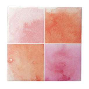 kleurrijke waterverf tegeltje