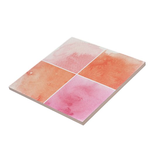 kleurrijke waterverf tegeltje (Zijkant)