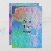 Kleurrijke Waterverf Tie Dye Blank Kaart (Voorkant / Achterkant)