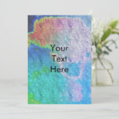 Kleurrijke Waterverf Tie Dye Blank Kaart (Staand voorkant)